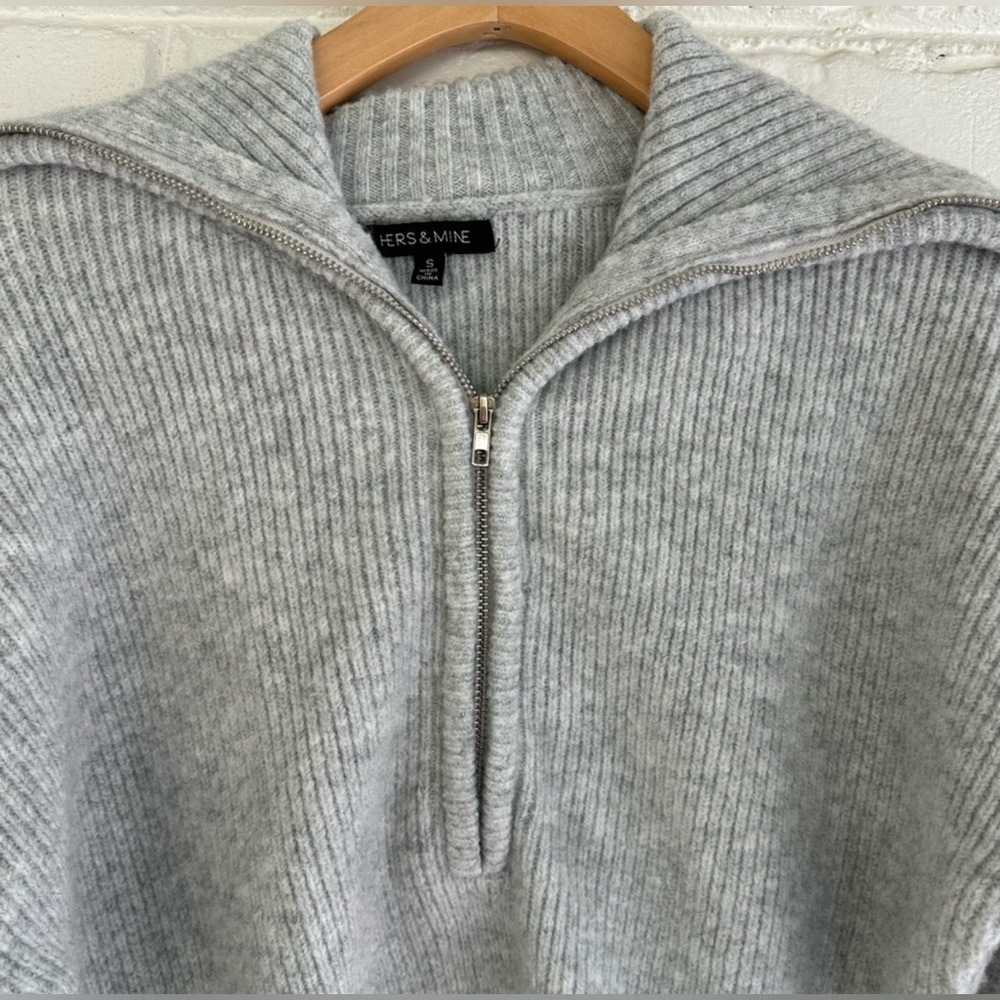 Hers & Mine Zip Up Crop Sweater - Picture 9 of 12